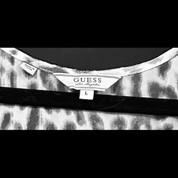Guess leopard print dress sheer with black under slip, gorgeous. - Picture 6 of 6